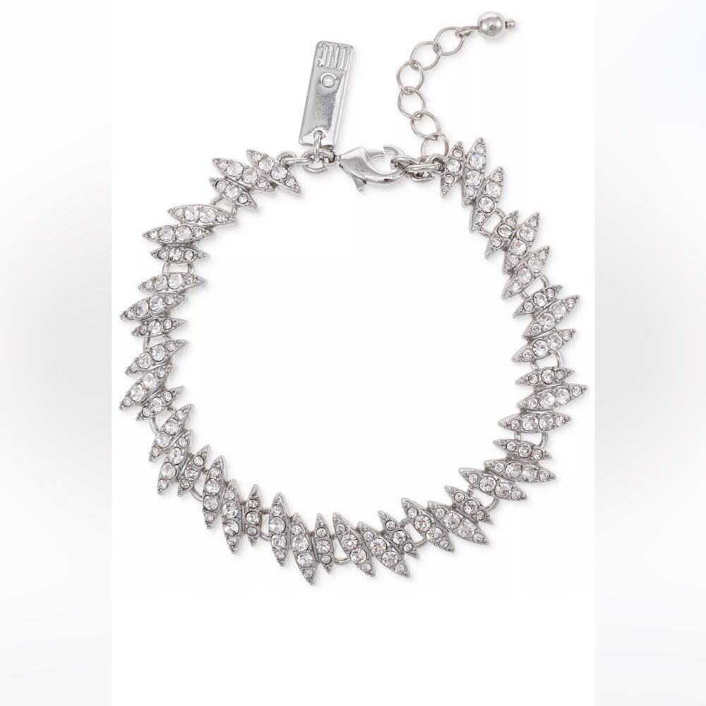 NWT INC INTERNATIONAL CONCEPTS
Silver-Tone Pavé Marquise Bead Flex Bracelet